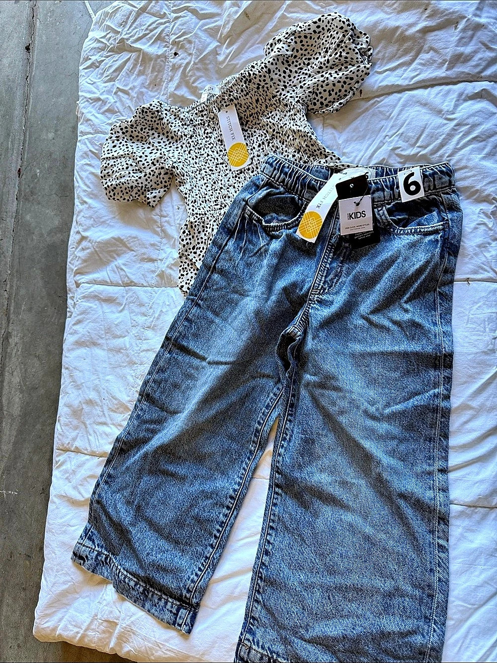 Stitch Fix Kids Girls Size 6 Animal Print Top & Jeans